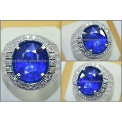 batu permata royal blue safir cut - spc 165