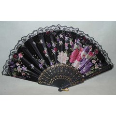 kipas saten hitam