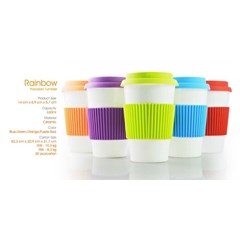 rainbow porcelain tumbler