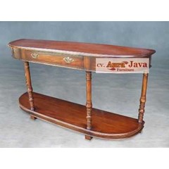 console half round moon natural mahogany meja konsul csaf1-m model klasik french furniture aura java