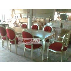 kursi set makan yo2-k3 french furniture style aurajava furniture