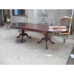 classic oval colonial mahogany pu furnishing furniture cstb-dajf aura java furniture
