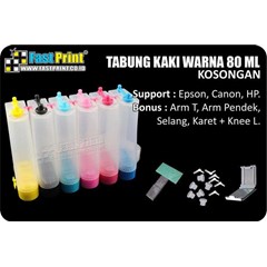 tabung ( ink tank) plastik 6 warna 80ml