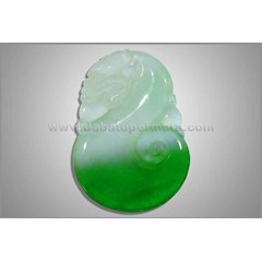 beautiful white & green apple jade crystal burma - gu 028