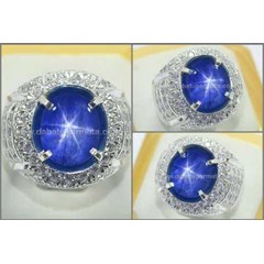 batu mulia royal blue sapphire star nh mogok burma - sps 220