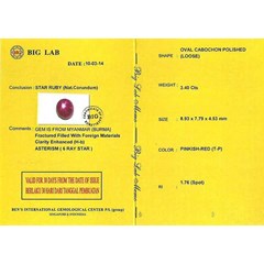 exclusive vivid red ruby star mogok burma - rbs 263