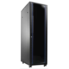 indorack ir9020g - standing close rack 20u glass door