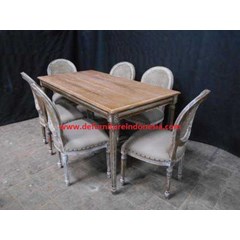 furniture jepara , centha dining chair set with ceruse finishing, antique furniture | cv. de' ef indonesia defurnitureindonesia dfridcs-29