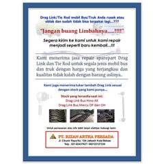 jasa repair/ servis komponen drag link, tie rod, stabilizer link untuk bus dan truk