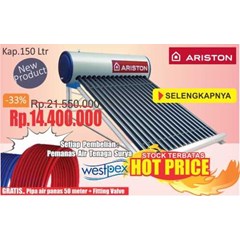 paket special hemat untuk peralatan kamar mandi swh ariston dan pipa air panas