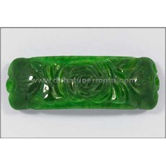 beautiful green jade/ giok plat burma carving - gu 039