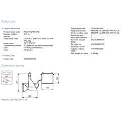basic spot mrs070 1xcdm-r30-70w ic gr philips