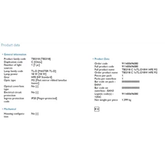 rm 1xtl18w ( tbs318 c 1xtl-d18w hfe m2 philips)