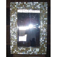 frame mirror from mother of pearl / bingkai kaca atau cermin dari mutiara