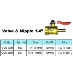 valve & nipple 1/ 4