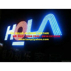 lampu led display huruf timbul rgb full color