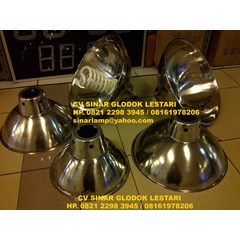 kap lampu industri atau cafe stainless stell