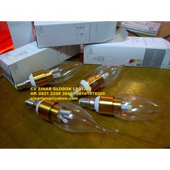 lampu led candle 3w e14 holic