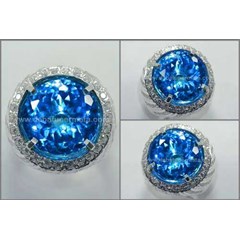 sparkling hot fire royal blue topaz crystal bling-bling - tp 018