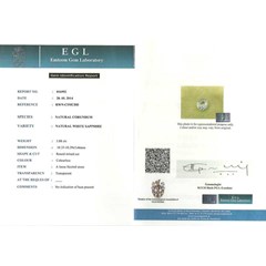 sparkling crystal white diamond colour sapphire no heat - spc 216