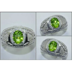 exclusive sparkling fresh green peridot - rl 124