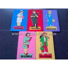dan produksi alat peraga edukatif murah solo puzzle baca profesi isi 5