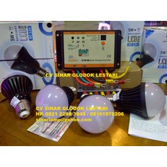 lampu led 5w 12vdc aki battery