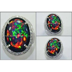 super top quality panca warna black opal/ kalimaya. top - op 038