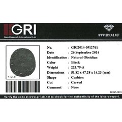 natural obsidian antik ukir naga 3d. simbol kekuasaan kaisar - cr 013