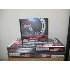 ready stock / jual 428x112-14t/ 46t gear paket mega pro new / drain chain kit mega pro new merk ho.
