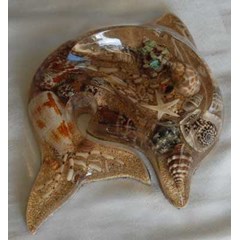 cb-shelldisc12/ asbak resin motif dolpin