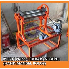mesin press lembaran karet / hand mangel polos