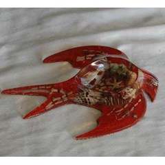 cb-shelldisc19/ asbak resin motif burung