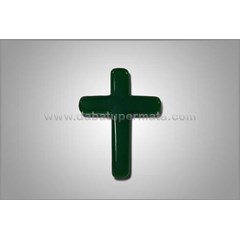liontin salib antik green chalcedony - li 054