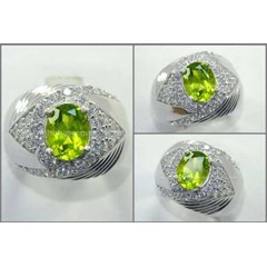sparkling hot green peridot crystal cutting - rl 148