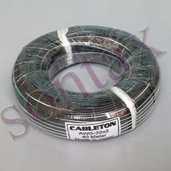 kabel adaptor dc warna hitam putih awg 22