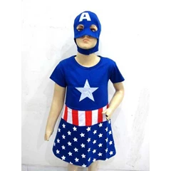 kostum captain america girl - kst099
