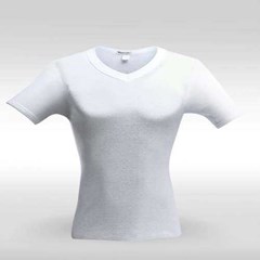 oblong v neck putih