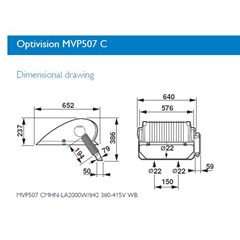 philips optivision mvp507 cmhn-la2000w/ 842 380-415v wb