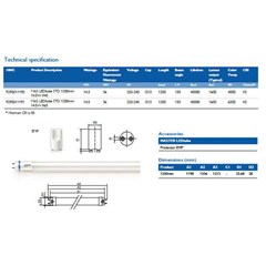mas ledtube std 1200mm 14.5w 865 wide input tag philips