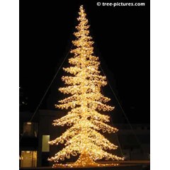 pohon natal 30 foot kuning tinggi