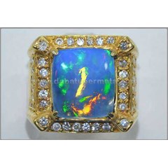 sparkling hot blue opal kalimaya. crystal mulus - op 041