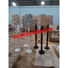 shabbchic furnitur, standing lamp with flower fabric , duco furniture | cv. de' ef indonesia defurnitureindonesia dfrio-21