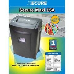 paper shreder / mesin penghancur kertas scure maxi 15a