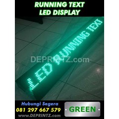 running text warna hijau