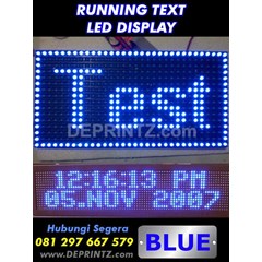 running text warna biru