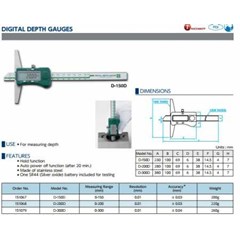 niigata seiki digital depth gauges ( d-d series)
