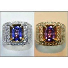 batu mulia antik change colour safir, bling-bling - spc 238