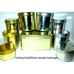 kaleng kotak/ tabung/ celengan/ foodgrade