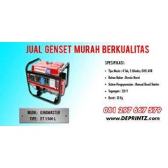 genset kingmaster et 1500 l